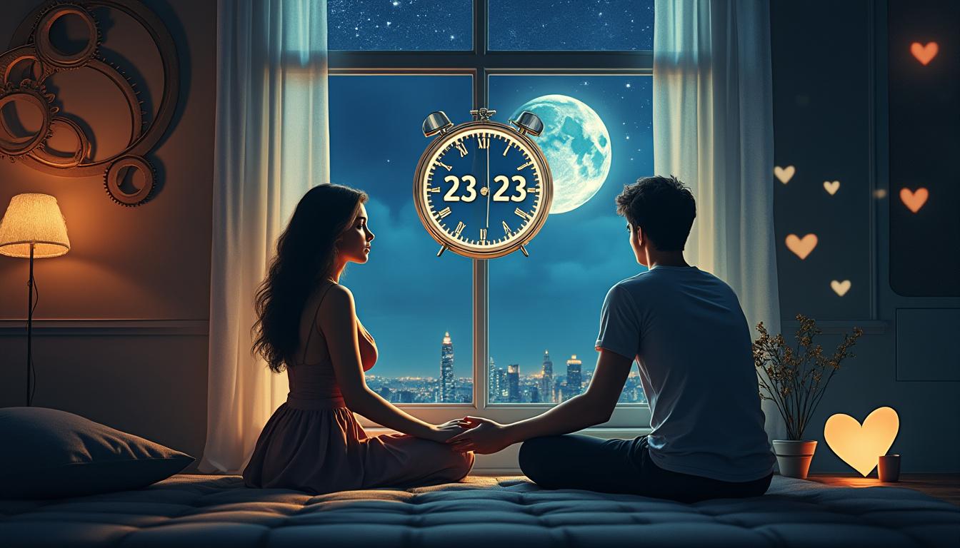 découvrez la signification de l'heure miroir 23h23 en amour, pour les couples et les célibataires. comprenez les messages cachés et ce que cette heure double révèle sur vos relations sentimentales.